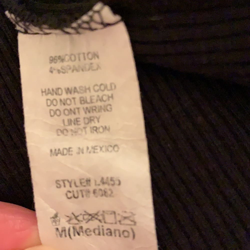 Ginger G black  ribbed mock turtleneck top - Picture 5 of 5